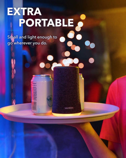 Flare Mini Bluetooth Speaker, Outdoor Bluetooth Speaker, IPX7 Waterproof for Outdoor Parties, LED Light Show with 360° Sound and Bassup Technology2