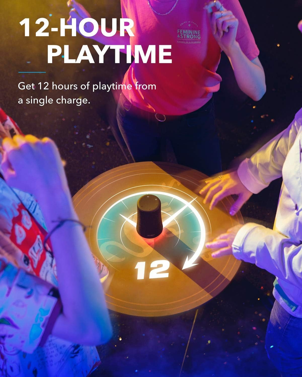 Flare Mini Bluetooth Speaker, Outdoor Bluetooth Speaker, IPX7 Waterproof for Outdoor Parties, LED Light Show with 360° Sound and Bassup Technology2